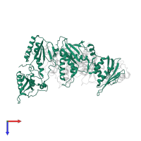 Reverse transcriptase/ribonuclease H in PDB entry 4rw8, assembly 1, top view.