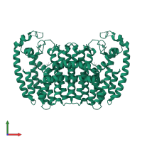 Farnesyl pyrophosphate synthase in PDB entry 4rxa, assembly 1, front view.