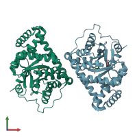 PDB entry 4s2c coloured by chain, front view.