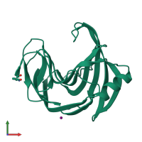 PDB entry 4s2g coloured by chain, front view.
