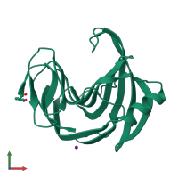 PDB entry 4s2h coloured by chain, front view.
