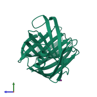 PDB entry 4s2h coloured by chain, side view.