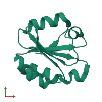 Monomeric assembly 1 of PDB entry 4trx coloured by chemically distinct molecules, front view.