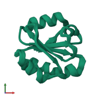 PDB entry 4trx coloured by chain, ensemble of 33 models, front view.