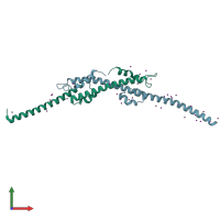 PDB entry 4tt0 coloured by chain, front view.