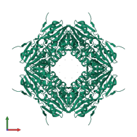 Metallo-beta-lactamase domain-containing protein in PDB entry 4tzb, assembly 1, front view.