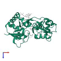 Glutamate receptor 2 in PDB entry 4u23, assembly 1, top view.