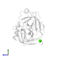 CALCIUM ION in PDB entry 4u32, assembly 1, side view.