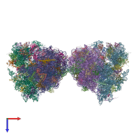 PDB entry 4u4n coloured by chain, top view.