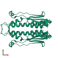 Two component histidine kinase, GGDEF domain protein/EAL domain protein in PDB entry 4u64, assembly 1, front view.