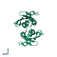 Two component histidine kinase, GGDEF domain protein/EAL domain protein in PDB entry 4u64, assembly 1, side view.