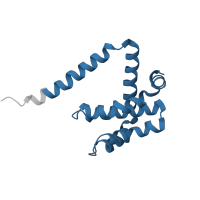 The deposited structure of PDB entry 4uf2 contains 1 copy of Pfam domain PF11099 (Apoptosis regulator M11L like) in Apoptosis regulator DPV022. Showing 1 copy in chain A.