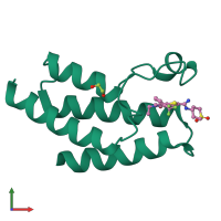 PDB entry 4uiw coloured by chain, front view.