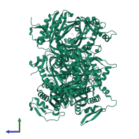Adenylate cyclase type 10 in PDB entry 4ust, assembly 1, side view.