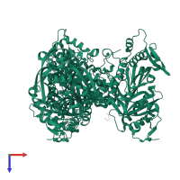 Adenylate cyclase type 10 in PDB entry 4ust, assembly 1, top view.