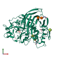 PDB entry 4v0z coloured by chain, front view.