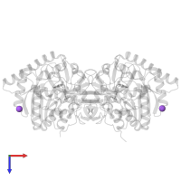 SODIUM ION in PDB entry 4v15, assembly 1, top view.