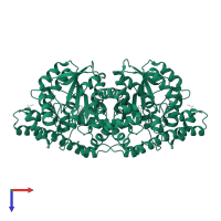 Aminotransferase class I/classII domain-containing protein in PDB entry 4w5k, assembly 1, top view.