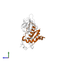 Elongin-C in PDB entry 4w9e, assembly 1, side view.