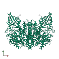 Glutamate carboxypeptidase 2 in PDB entry 4w9y, assembly 1, front view.