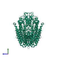 Glutamate carboxypeptidase 2 in PDB entry 4w9y, assembly 1, side view.