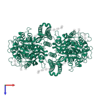 Glutamate carboxypeptidase 2 in PDB entry 4w9y, assembly 1, top view.