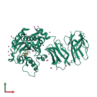 PDB entry 4wcn coloured by chain, front view.