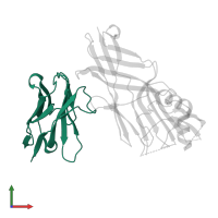 Ig-like domain-containing protein in PDB entry 4weu, assembly 1, front view.