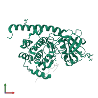 cAMP-dependent protein kinase catalytic subunit alpha in PDB entry 4wih, assembly 1, front view.