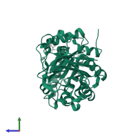 Chitotriosidase-1 in PDB entry 4wjx, assembly 1, side view.