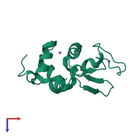 PDB entry 4wo9 coloured by chain, top view.