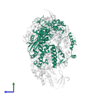 Polymerase acidic protein in PDB entry 4wsb, assembly 1, side view.