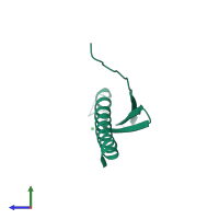 PDB entry 4wsp coloured by chain, side view.