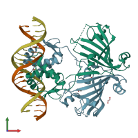 PDB entry 4wwc coloured by chain, front view.