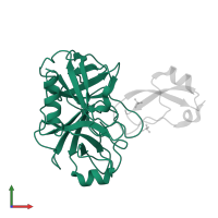 Serine protease 1 in PDB entry 4wxv, assembly 1, front view.