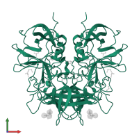 VP1 in PDB entry 4wzl, assembly 1, front view.