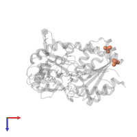 PHOSPHATE ION in PDB entry 4x91, assembly 2, top view.