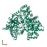 Glycogen phosphorylase, muscle form in PDB entry 4yi5, assembly 1, front view.