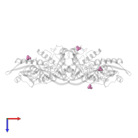 SULFATE ION in PDB entry 4yjf, assembly 1, top view.