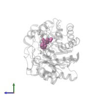 methyl (2Z)-3-cyano-3-phenylprop-2-enoate in PDB entry 4ync, assembly 1, side view.