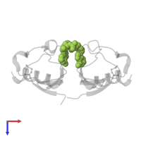 (2R,3R,3aS,5R,7aR,9R,10R,10aS,12R,14aR)-2,9-bis(6-amino-9H-purin-9-yl)octahydro-2H,7H-difuro[3,2-d:3',2'-j][1,3,7,9,2,8 ]tetraoxadiphosphacyclododecine-3,5,10,12-tetrol 5,12-dioxide in PDB entry 4ys2, assembly 1, top view.