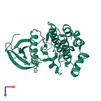 PDB entry 4yzn coloured by chain, top view.