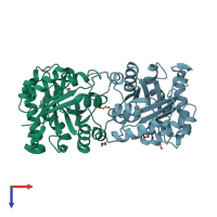 PDB entry 4z0s coloured by chain, top view.