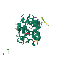 PDB entry 4z3m coloured by chain, side view.