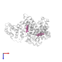 (2S)-2-(6-methoxynaphthalen-2-yl)propanoic acid in PDB entry 4zbr, assembly 1, top view.