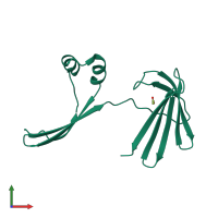PDB entry 4zh6 coloured by chain, front view.