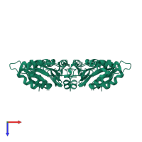 Nonstructural protein in PDB entry 4zrz, assembly 1, top view.