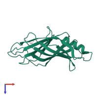 Protein C2-DOMAIN ABA-RELATED 4 in PDB entry 5a51, assembly 2, top view.