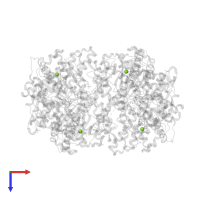 MAGNESIUM ION in PDB entry 5ao1, assembly 1, top view.