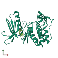 PDB entry 5ap2 coloured by chain, front view.